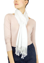 Load image into Gallery viewer, Solid Viscose Pashmina Shawl with Fringes - Just Jamie