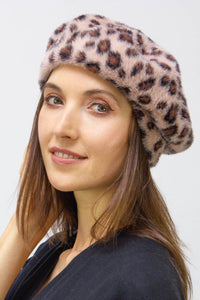 Leopard Beret Hat - Just Jamie