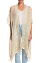 Load image into Gallery viewer, Solid Kimono with Tassel Border - Just Jamie