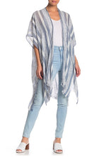 Load image into Gallery viewer, Striped Kimono with Frayed Edge - Just Jamie