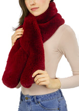 Load image into Gallery viewer, Faux Fur Mink Pull Through Plush Scarf - Just Jamie