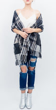 Load image into Gallery viewer, Boucle Plaid Two Pocket Scarf - Just Jamie