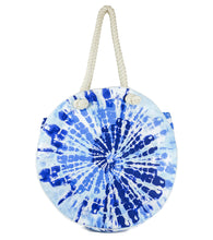 Load image into Gallery viewer, Tie Dye Circular Canvas Beach Tote - Just Jamie