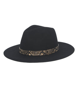 Solid Hat with Snake Band - Just Jamie