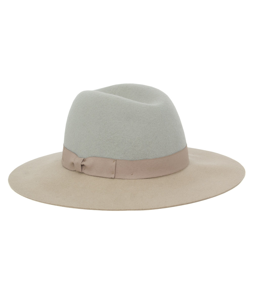 Two Tone Hat with Bow - Just Jamie