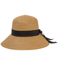 Load image into Gallery viewer, Ribbon Tie Straw Bucket Hat - Just Jamie