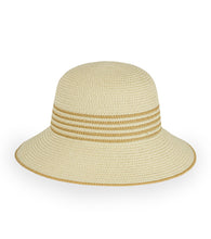 Load image into Gallery viewer, Striped Straw Bucket Hat - Just Jamie