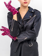 Load image into Gallery viewer, Funky Leopard Velveteen Gloves - Just Jamie