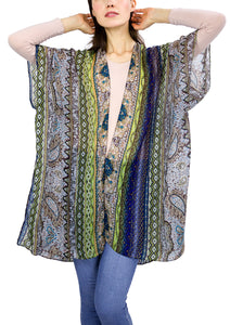 Boho Paisley Kimono with Rhinestones - Just Jamie