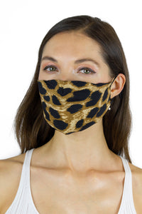 Leopard / Solid Black / Zebra Face Covering - 3pc pack - Just Jamie
