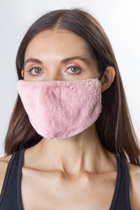 Solid Faux Mink Fur Facemask Covering - Just Jamie