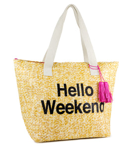 Hello Weekend Insulated Tote Bag - Just Jamie