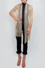 Load image into Gallery viewer, Open Weave Metallic Dressy Wrap - Just Jamie